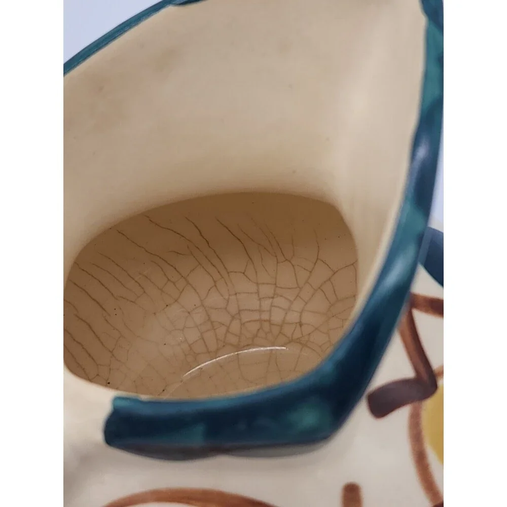 Puritan Slip Ware Pottery Apple & Pear Water Creamer Pitcher Vintage